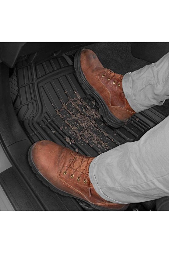 MC34594 Tüm Araçlara Uyumlu 2 Parça Üniversal 3D Havuzlu Oto Paspas