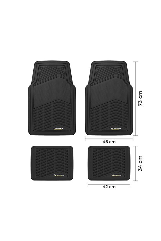 MC33856 Tüm Araçlara Uyumlu 4 Parça Üniversal 3D Havuzlu Oto Paspas