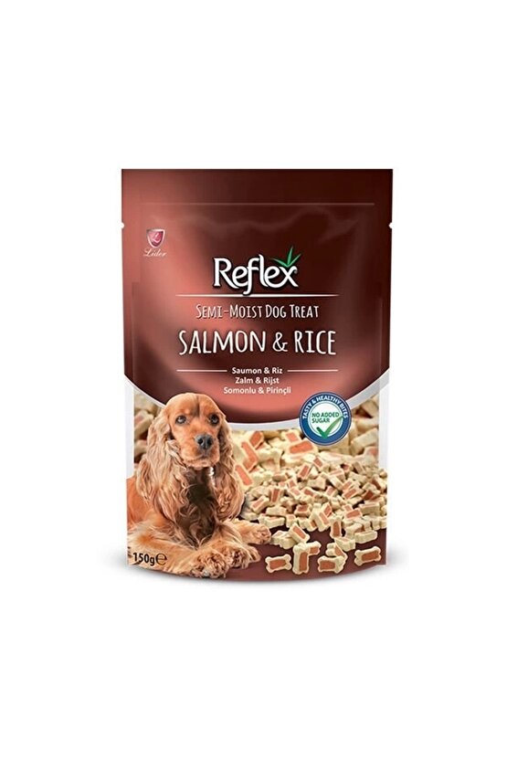 Semi Moist Somon ve Pirinç Kalpli Köpek Ödül Maması 150 Gr