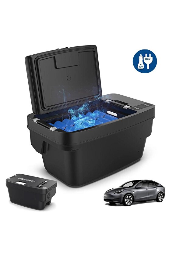 T35 1224Volt 33Litre Tesla Model Y ile Uyumlu Kompresörlü Outdoor Oto Buzdolabı