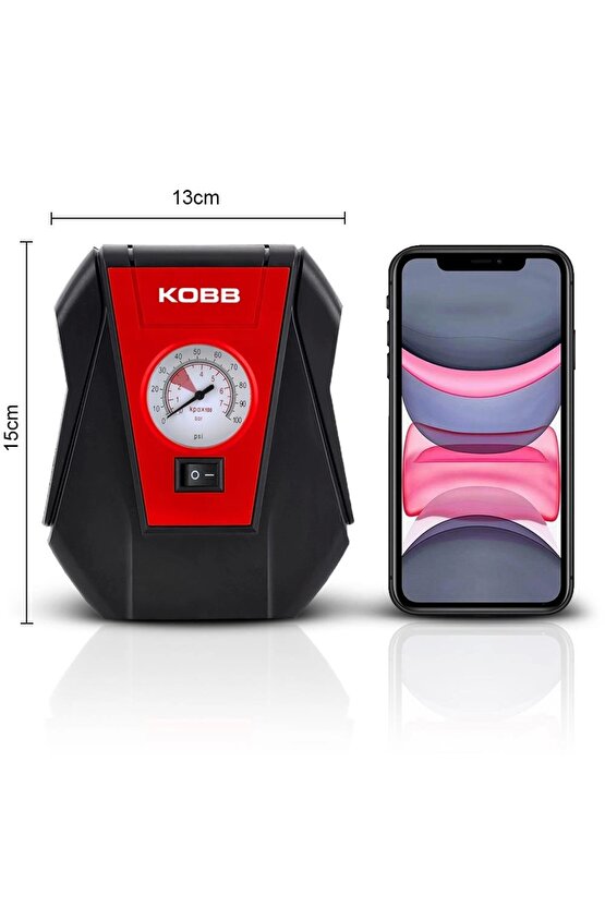KOBB KB100 12Volt 100 PSI Analog Göstergeli Hava Lastik Şişirme Pompası