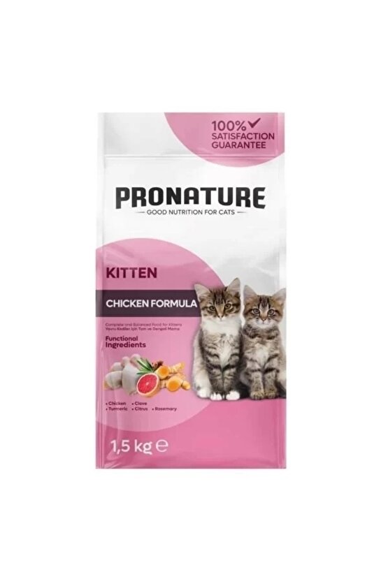 Kitten Tavuklu ve Pirinçli Yavru Kedi Maması 1.5 Kg