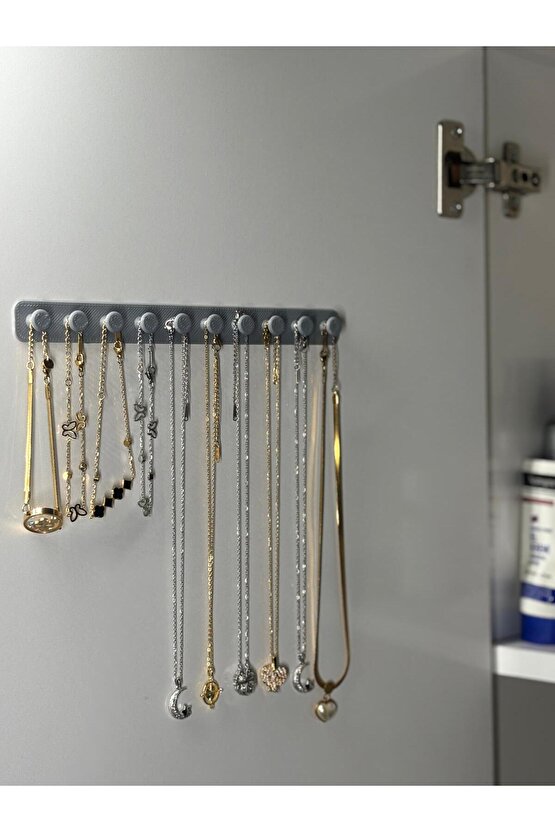 Takı Kanca Rayı Organizer Askılık 10 Bölmeli Askılık