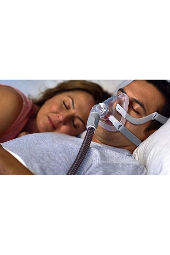 AirFit F20 CPAP BPAP Silikon Tam Yüz Ağız Burun Maskesi - Büyük Boy  Large