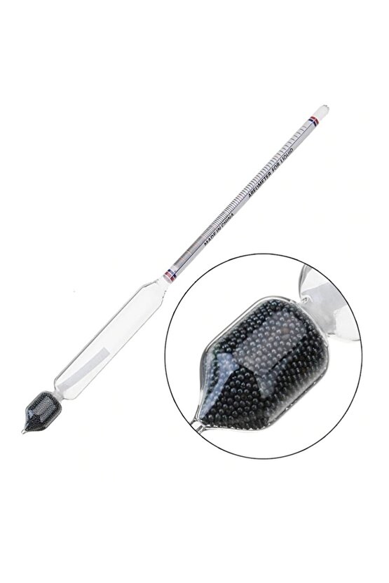 Cam Alkol-metre 0-100 Derece Arası Alkol Seviyesi Ölçer-27cm