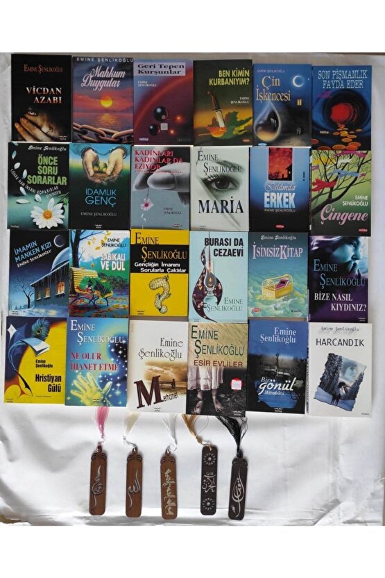 Emine Şenlikoğlu 24 Kitap Seti+5 Adet Ahşap Ayraç Hediyeli