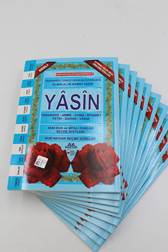 Ekonomik Hediyelik 10 Adet Yasin-i Şerif Mavi Renk 80 Shf. Orta Boy(17x24cm) QR KodMealArapça
