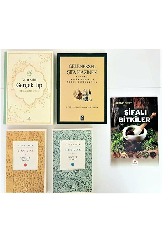 Gerçek Tıp Seti Aidin Salih 5 Kitap Set Geleneksel Şifa Hazinesi