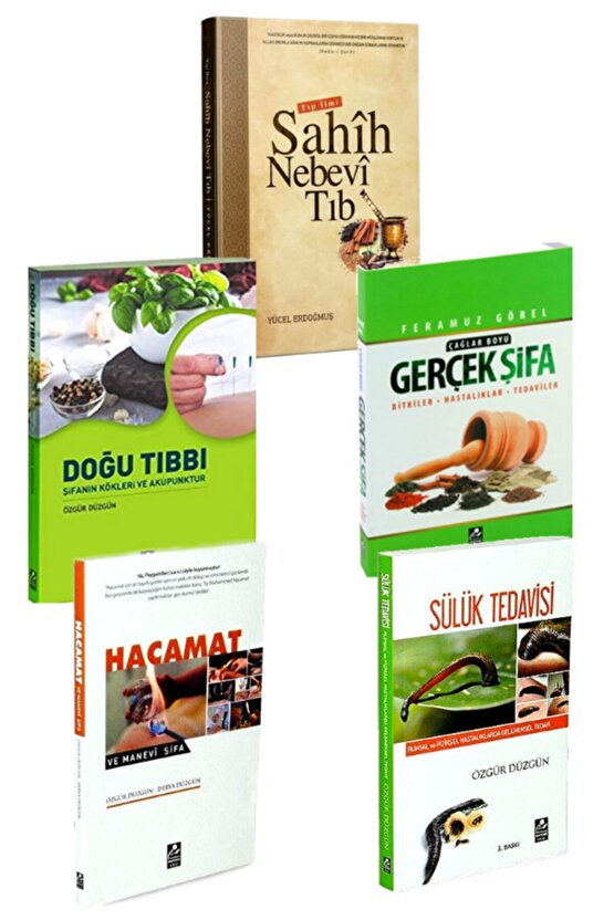 Sağlık Ve Şifa Seti Hacamat Sülük Tedavisi Doğu Tıbbı Sahih Nebevi Tıp 5 Kitap