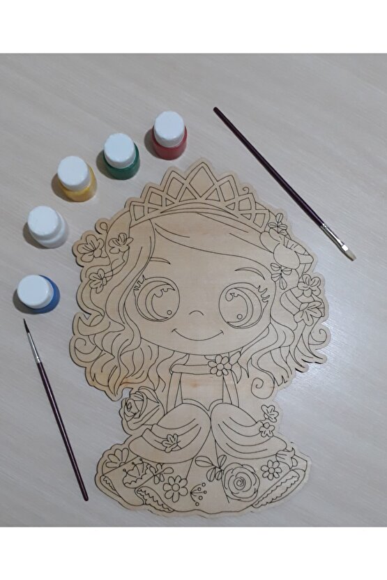 Prenses Ahşap Boyama Seti