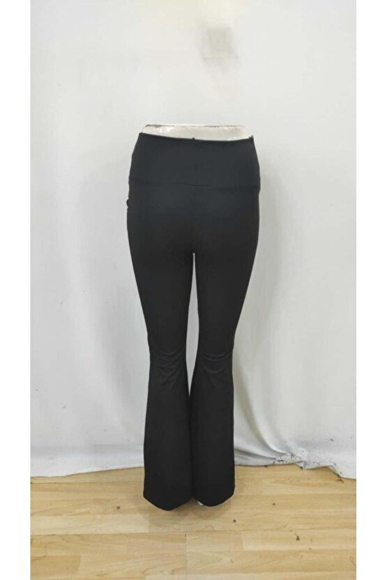 Kadın Yüksek Bel Ispanyol Paçalı Pantolon Tayt