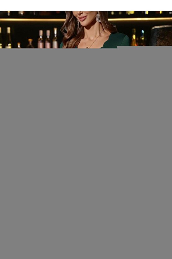 Kadın Uzun Kollu Geometrik Yakalı Belden Oturmalı Ithal Krep Bluz