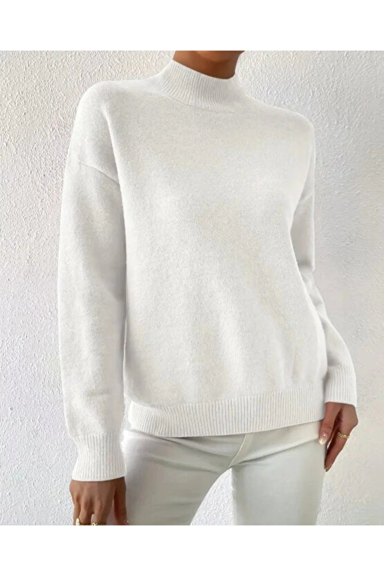 Kadın Uzun Kollu Balıkçı Yaka Triko Bluz