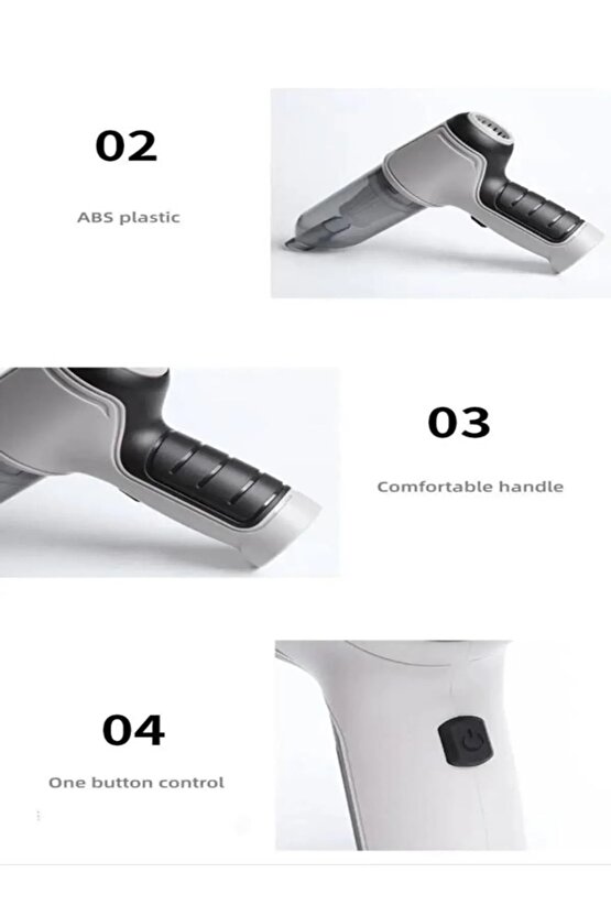 Pro 120w 6000pa Güçlü Emiş Ve Üfleme Özellikli Ev Araç Kablosuz Şarjlı El Süpürgesi