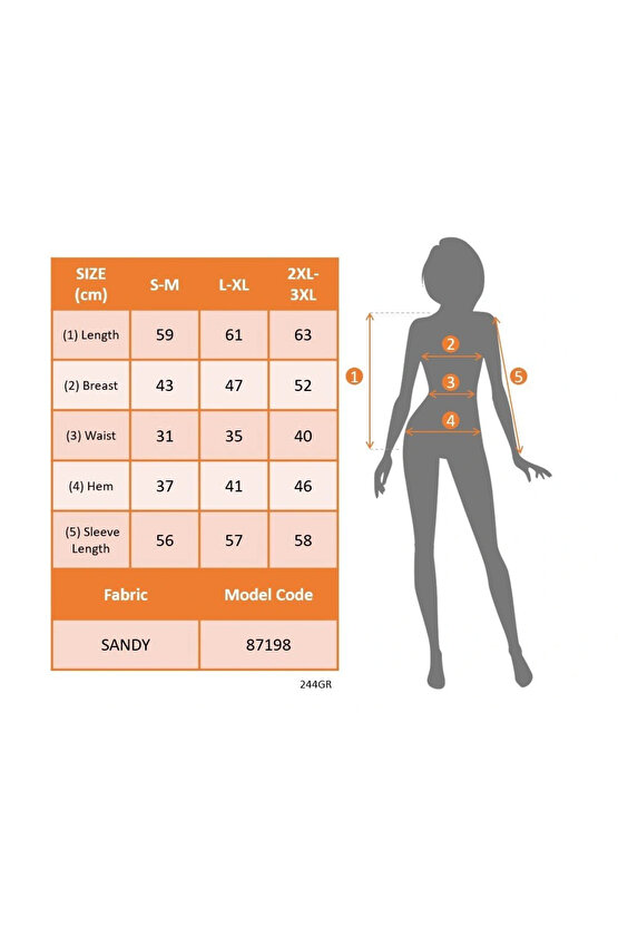 Kadın Uzun Kollu Derin V Yakalı önden Büzgülü Sandy Bluz