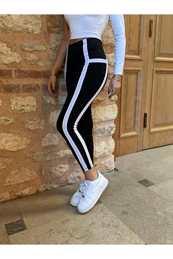 Kadın çizgili Egzersiz Dalgıç Tayt