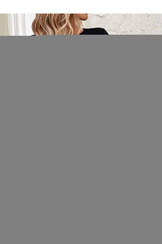 Kadın Uzun Kollu Geometrik Yaka Midi Ithal Krep Elbise