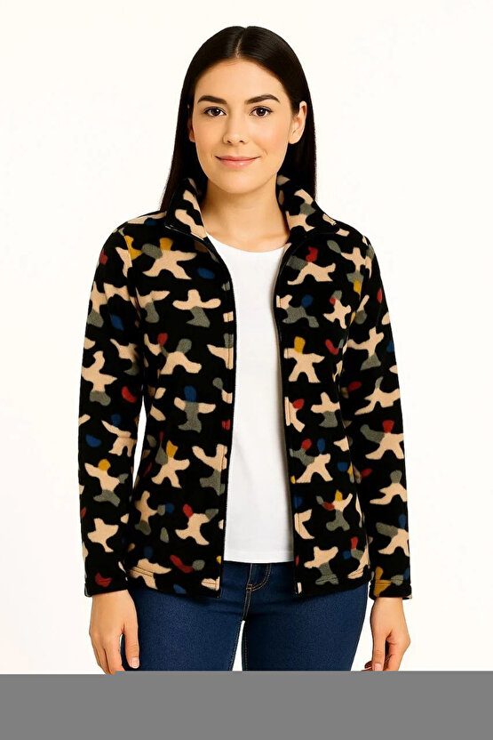 Erkek Polo Yaka Uzun Kollu Çizgili Sweatshirt Trend Rugby Stil - Siyah