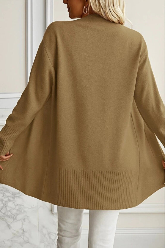 MDB Kadın Uzun Kollu önü Açık Triko Hırka