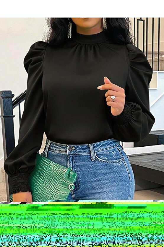 Kadın Uzun Kollu Göğüs Ve Göbek Dekolte Detay Sandy Midi Boy Elbise