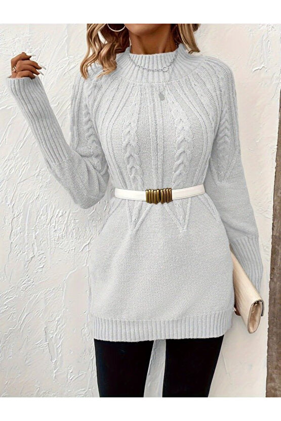 eyesof Kadın Uzun Kollu Yarı Balıkçı Yaka Triko Bluz