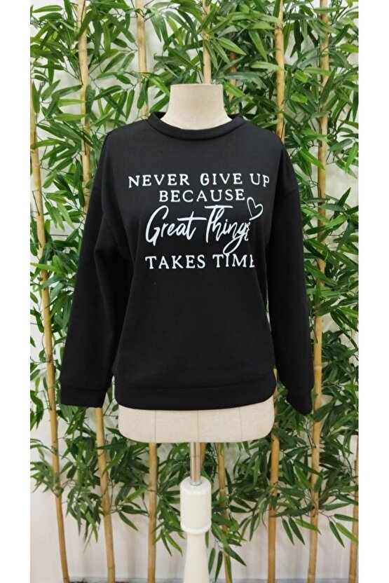 Kadın Uzun Kollu Yuvarlak Yaka Iki Iplik şardonlu Bluz