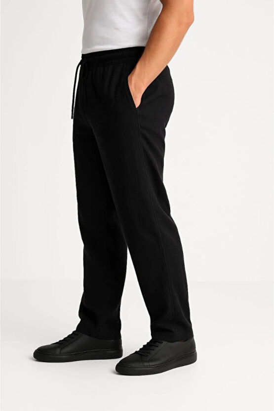 MDB Erkek Keten Pantolon – Cepli, Beli astikli Ve Bağcıklı, Nefes Alan Rahat Kalıp, Yazlık Ve Baharl