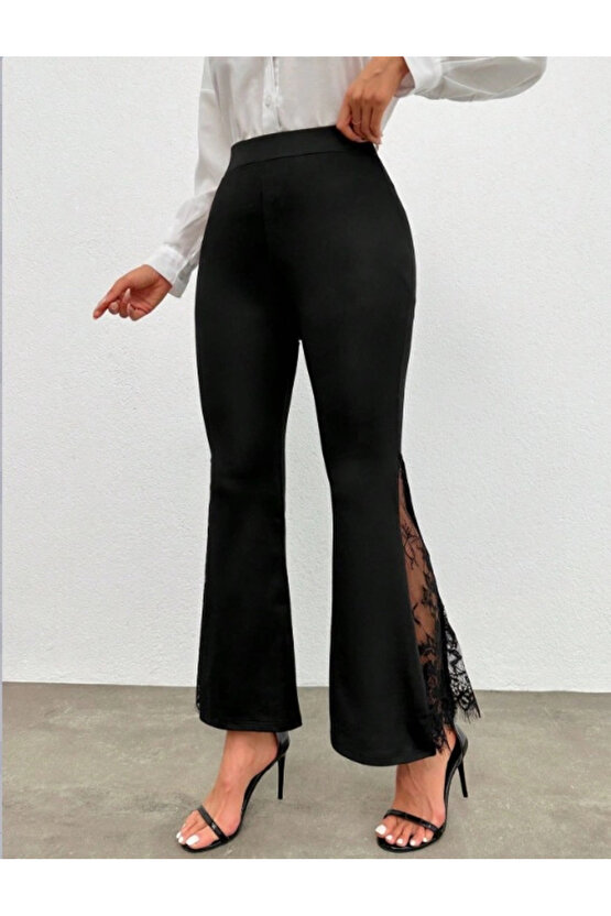 Kadın Ispanyol Paçadantel Detay Dalgıç Tayt