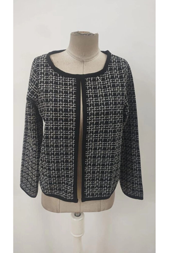 Kadın Uzun Kollu önü Açık şanel Kısa Hırka