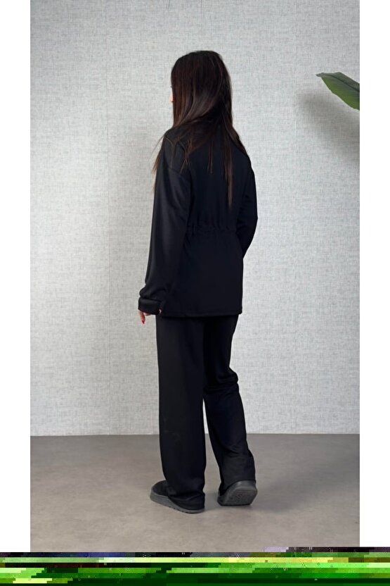 Kadın Uzun Kollu Yakalı çok Renkli Triko Uzun Elbise