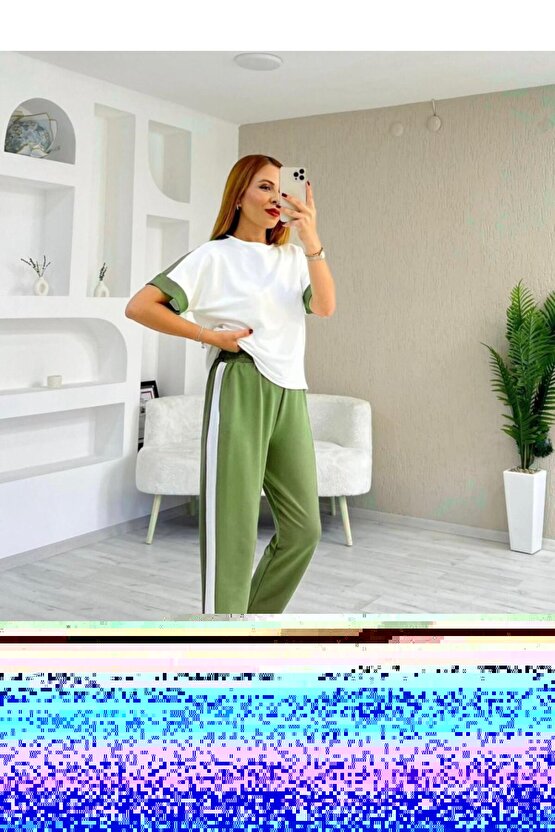 Kadın Uzun Kollu Kapşonlu önden Fermuarlı Viskon Iki Iplik Bluz Ve Pantolon Ikili Takım