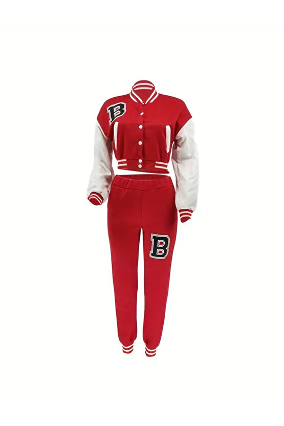 EQURİ Kadın Uzun Kollu Hakim Yaka önden Düğmeli Ceket Pantolon şardonlu Iki Iplik Ikili Takım