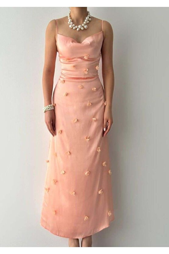 Dora Çiçek Detaylı Elbise