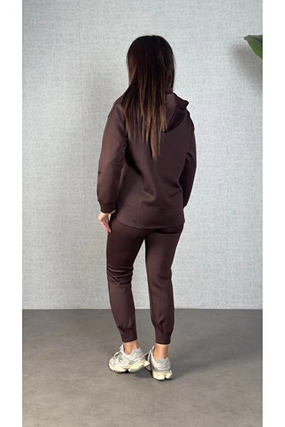 Kadın Uzun Kollu Kapüşonlu Ikili Takım