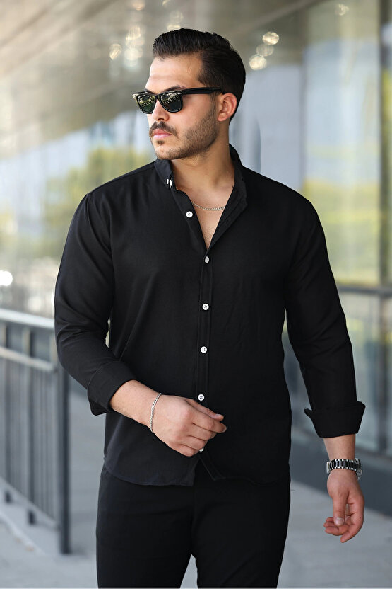 Erkek Uzun Kollu Regular Sofya Keten Gömlek