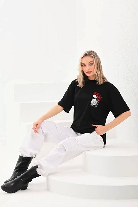 Kadın Kısa Yarasa Kollu Bisiklet Yaka çizgi Desenli Atlas Bluz