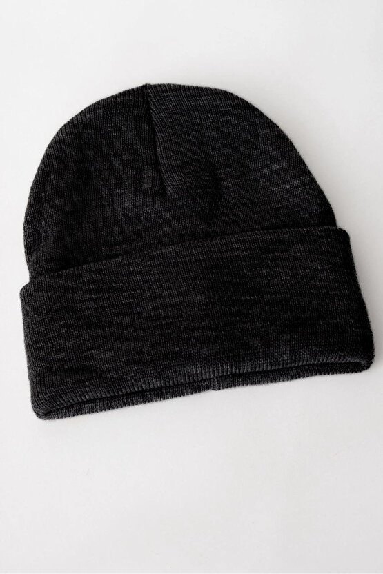 Kadın Katlamalı Basic Bere - Siyah