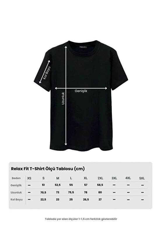 Erkek Relax Fit Bisiklet Yaka %100 Pamuk Rahat Kesim Basic Tişört