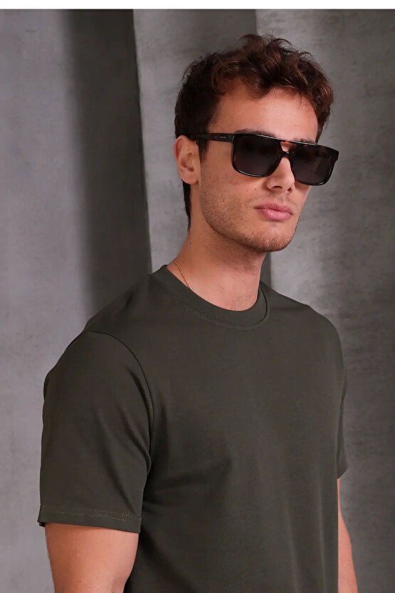 Erkek Relax Fit Bisiklet Yaka %100 Pamuk Rahat Kesim Basic Tişört