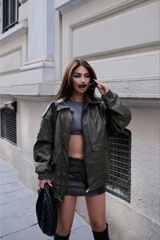 eyesof Suni Deri Pilot Ceket