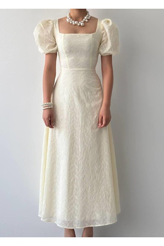 Gökyüzü Moda Lına Midi Elbise