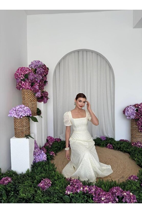 Gökyüzü Moda Lına Midi Elbise