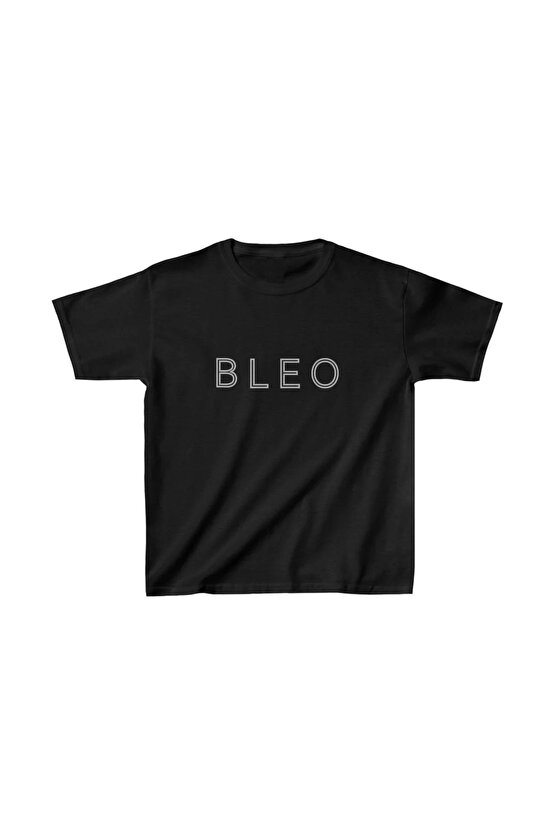 Unisex Çocuk Baskılı T-Shirt - Siyah