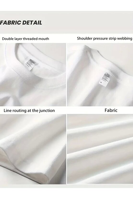 Geniş Kesim Pamuklu Tişört - GANDHI The Project Baskılı, Beyaz, Rahat Kesim, Kısa Kollu, Günlük Kı