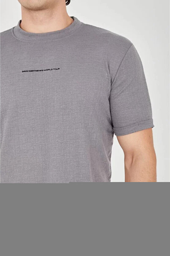 Unisex Baskılı Oversize T-Shirt - Siyah