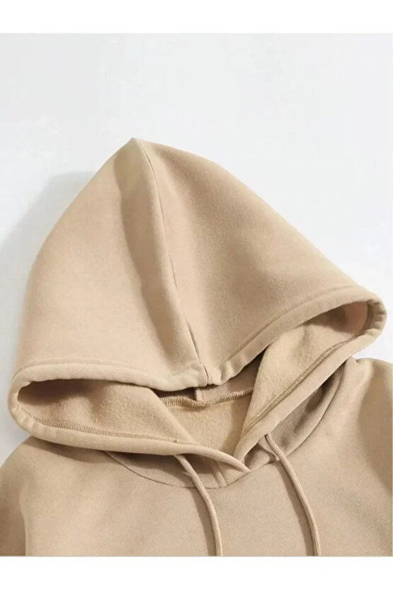 MDB Erkek Düz Kapüşonlu weat Bej