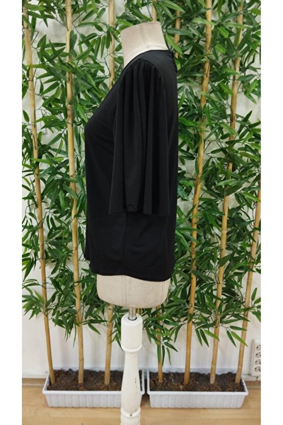 Kadın Kısa Kollu Yuvarlak Yaka Sandy Bluz