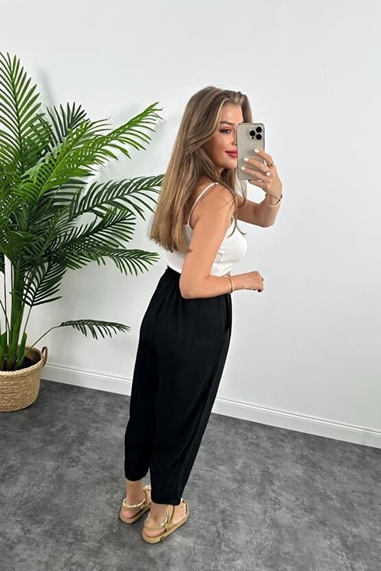 Gökyüzü Moda Kadın Yüksek Bel Hürrem Pantolon