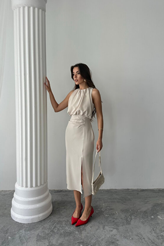 Gökyüzü Moda ELBİSE - Bej