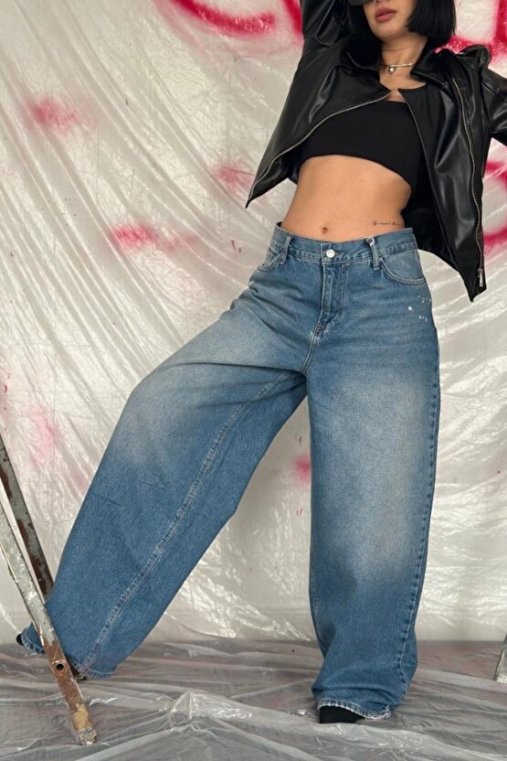 eyesof Mavi Geniş Paça Jeans Pantolon